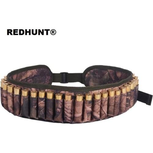 Hunting Rifle Accessories Tactical Camo Shotgun Shell Belt Holds 30 Shells Shooting Shell Cartridge