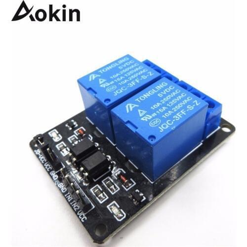 Aokin 1 2 4 Channel Dc 5v Relay Module With Optocoupler Low Level Trigger Expansion Board For Arduino