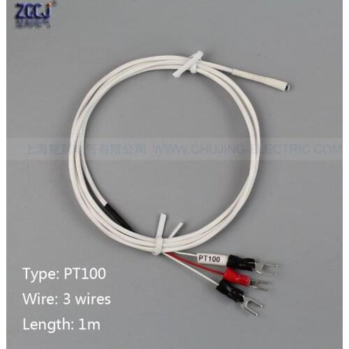 White color 3 wire type PT100 Thermal resistance PT100 RTD sensor PT100 thermocouple