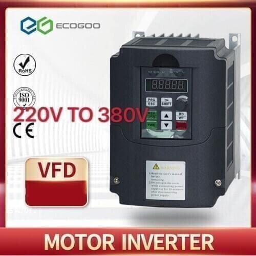 Free Shipping! 220v to 380V 5.5KW 7.5kw Inveter VFD inverter Frequency Converter Variable Frequency Drive Motor Speed Control