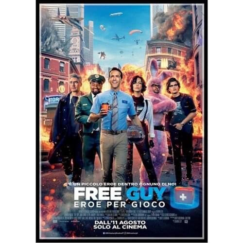 Free Guy poster wall decorations living room room decor Home Decoration Stickers Posters Wall Stickers