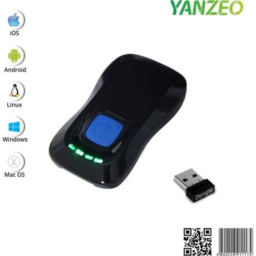 YANZEO P2000 Mini Protable Bluetooth 1D 2D Barcode Scanner Pocket 2.4GHz Wireless Transfer Barcode Reader