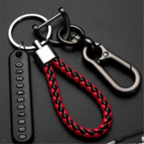 Key chain Vehicle Key Chain Anti-Lost Car Key Pendant Phone Number Card Keyring