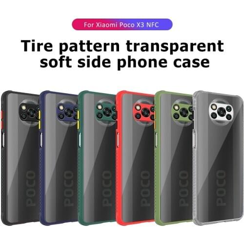 Armor Transparent Shockproof Bumper Phone Case For Xiaomi Mi 10 Pro Poco x3 NFC Mi Note 10 Mi 10T Pro Camera Protection Cover