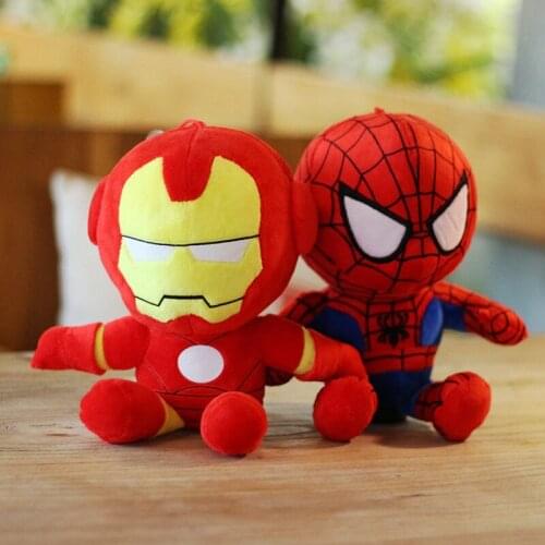 27cm Disney Marvel Avengers Plush Toy Iron Man Captain America Batman Boy Girl Christmas Halloween Toy Gift Cartoon Toy