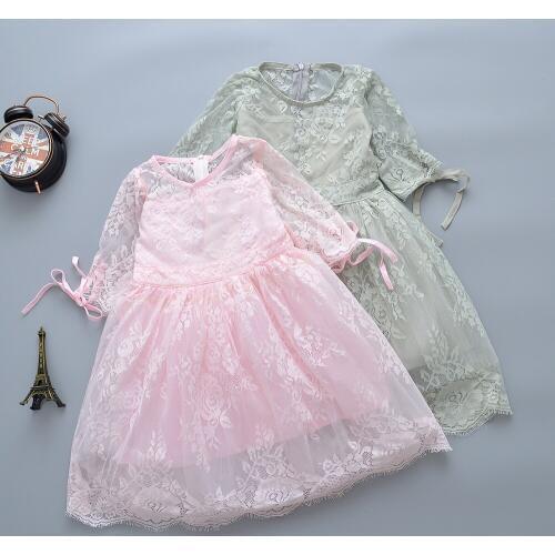 Children Girls Dress Summer Princess Lace Temperament Tutu Dresses Quality Korean Style Kids Girl Clothes For 2-7 Years