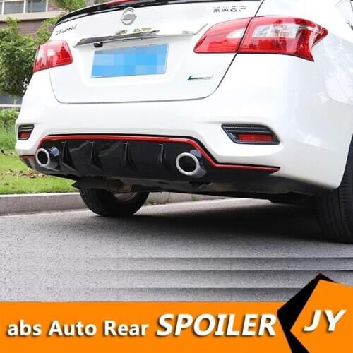 For Sentra SYLPHY Body kit spoiler 2020-2021 For Nissan Sentra ABS Rear lip rear spoiler front Bumper Diffuser Bumpers Protector