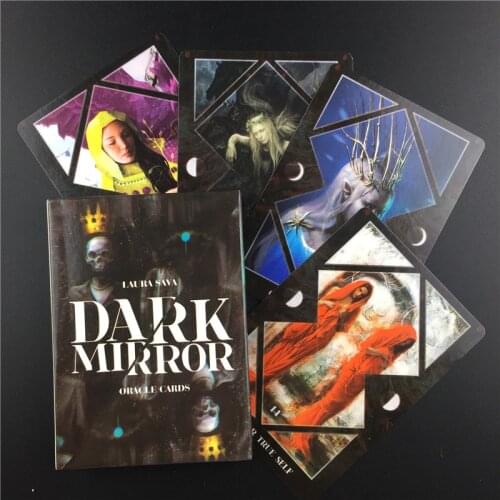 Tarot Cards Dark Mirror Oracle Cards Deck Tarot Board Game for Fortune Telling Playing Card Games Family Entertainment