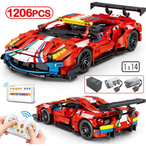 City Technical APP RC Drift Racing Car Building Blocks Remote Control Programming Sports Vehicle Bricks Toys For Children Gifts
