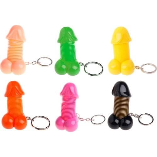 Creative Funny Keychain Multi Spring Keyring Lovers Men Women Prank Gifts U2JF