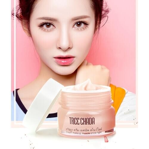 TREECHADA Cream Makeup Muscle Snow Light 50g Thailand Cosmetic Moisturizing Pores Invisible Brighten Concealer Oil Control