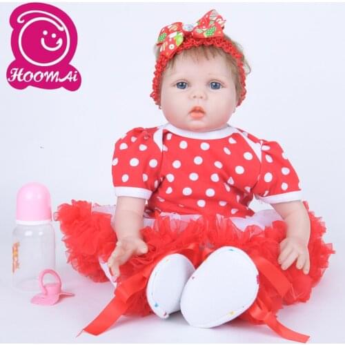 22"55CM Newborn Baby Doll Cloth Body Realistic Fashion Baby Doll Toy For Childrens Day Kid Birthday Gifts Bebe Baby Doll