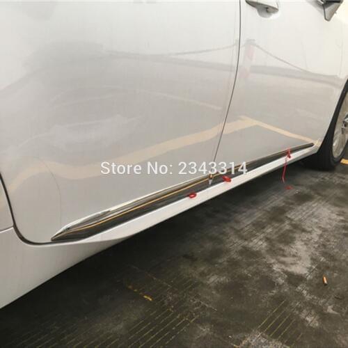 For 2016 Lexus ES300 ES300h ES350 ES Series ABS Chrome Car Body Side Door Molding Trim Cover Door Protector Strip Car Accessory