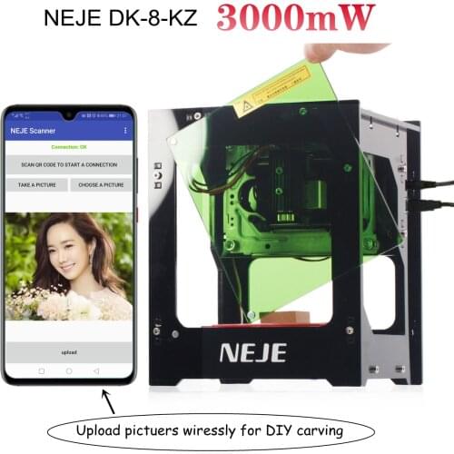 NEJE KZ 3000mw 445nm Laser Engraver Engraving Machine for Depth Engraving Scanner Wireless DIY Creation