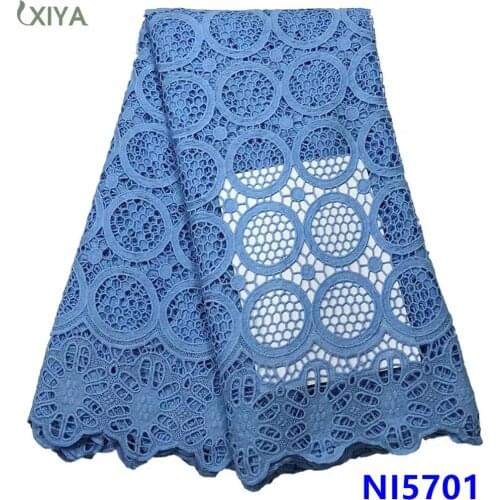 Sky Blue Milk Silk Lace African French Tulle Lace Fabric High Quality Nigerian Lace Fabric for Wedding Dress Party NI5701