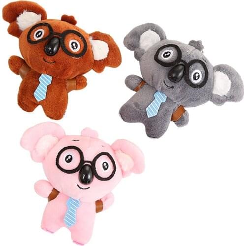 2021 New Plush Keychain Toy Stuffed Koala Doll Toys Imitation Rabbit Fur Fluffy Backpack Bag Pendant Plush Koala Toy Gifts