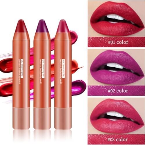 New 6 colors Professional Red Tube Matte Lipstick Nude Batom Long-Lasting Easy to Wear Matt Lip Stick Waterproof Lips Makeup