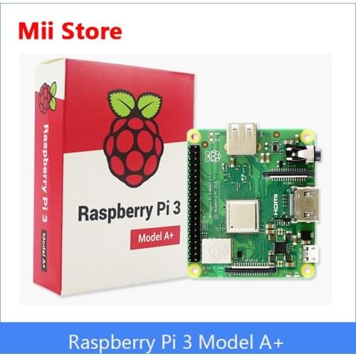 Raspberry Pi 3 Model A+ (A Plus) 1.4GHz 64-bit quad-core ARM Cortex-A53 CPU 512MB LPDDR2 SDRAM Dual-band wireless Bluetooth 4.2