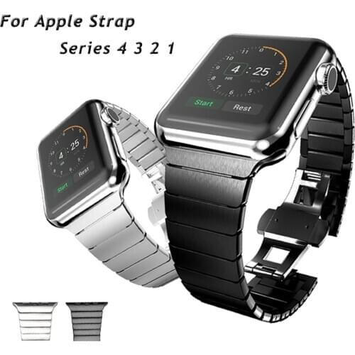 Stainless Steel Link strap for apple Watch Band 4 44/40mm Bracelet for iwatch Bands 42/38mm Series 3 2 1 wristband Accessories