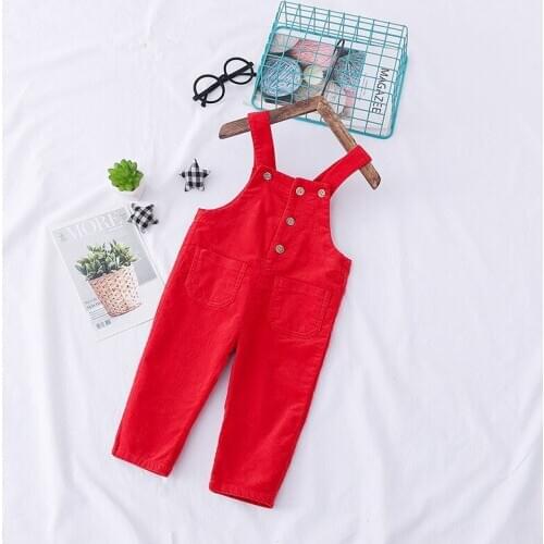 Spring Autumn Thick Baby Boys Overalls Girls Jumpsuit 2019 Korean Corduroy Toddler Rompers Kids Suspenders Pants Bib 1-4 Years