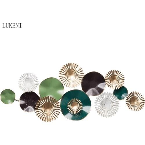 Nordic Wrought Iron Wall Hanging Mural Wall Decoration Light Luxury Living Room Chinese Home Metal Decoration Wall Decoration