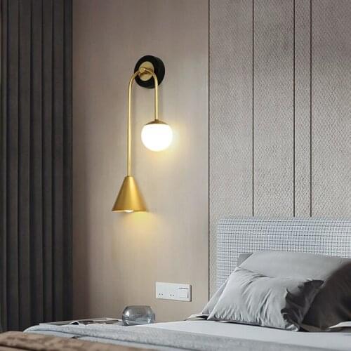 Modern LED Wall Lights For Bedroom Living Room with blubs lights Corridor Sconce Indoor Lighing Lamp Luminaria Wandlamp