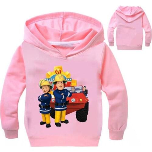 New Spring Autumn 3D Fireman Sam Hoodies for Teens Girls Boys Toddler Kids Cartoon Anime Sweatshirt Children Pullover Tops Coat