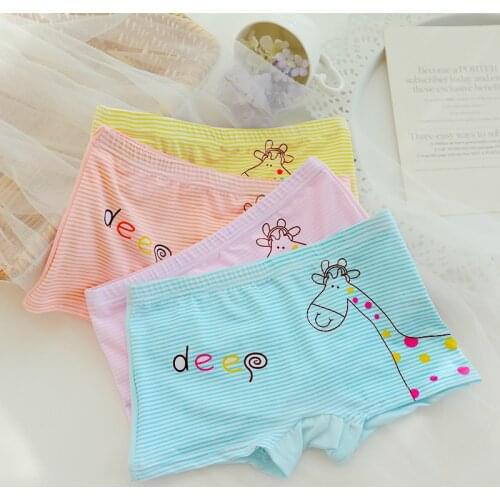 New free shipping high quality girl boxer shorts panties kids deer design children underwear 4-10year 10pcs/lot