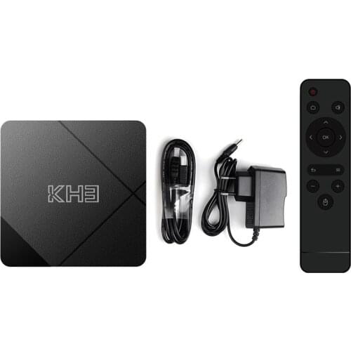 Android 10.0 KH3 TV Box 2GB 16GB Allwinner H313 Quad Core 2.4G WiFi 100M LAN HDR 3D Smart TV Box for Home Movies EU Plug