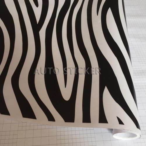 Zebra Pattern Vinyl Wrap Film Black and White Graffiti DIY Car Camouflage Sticker Automobiles Motorcycle Decaration