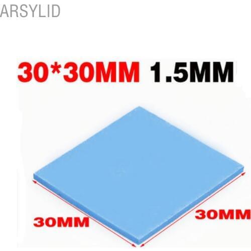 ARSYLID High quality 30*30*1.5mm Thermal conductivity 3.6W GPU CPU Heatsink Cooling Conductive Silicone Pad Thermal Pad