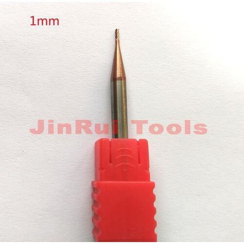 1pc 1mm HRC55 4 Flutes Flat Square Solide Carbide End Mills CNC router bit milling cutter Tools Knife fresa