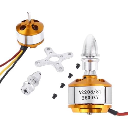 1pcs XXD A2208 KV1100/KV1400/KV2600 Brushless DC Electric Motor For RC Airplanes/Car/Vehicle Model DIY Motor