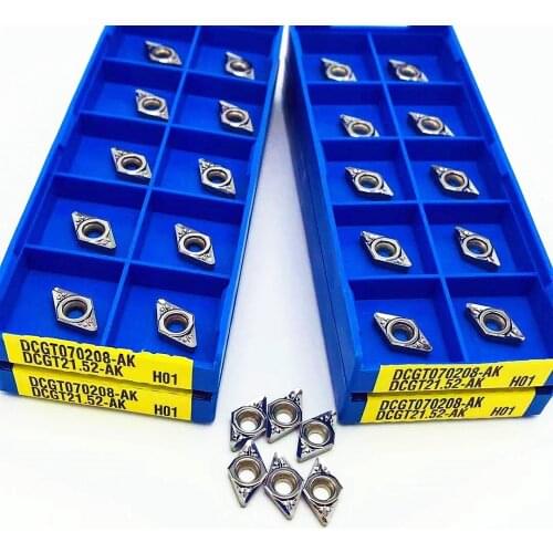 10PCS DCGT070208 AK H01 milling tool aluminum turning tool carbide wood turning tool cnc metal lathe tool cutting tool