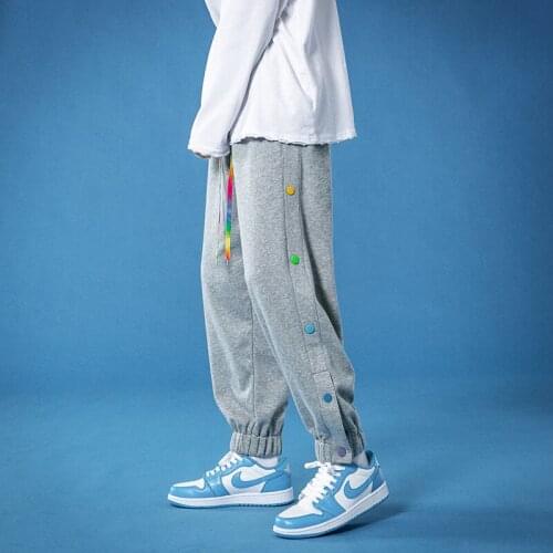 2021 Mens Casual Sweatpants Solid Color Fashion Trousers Man Oversize Loose Streetwear Jogger Pants Woman Korean New M-5XL