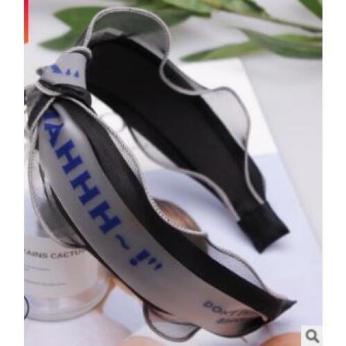 30pcs/lot TAPS Letters Bowknot Head Band Tie Knot Double-deck Wash Face Wide HeadBands Hair Styling Tools Accessory HA1158