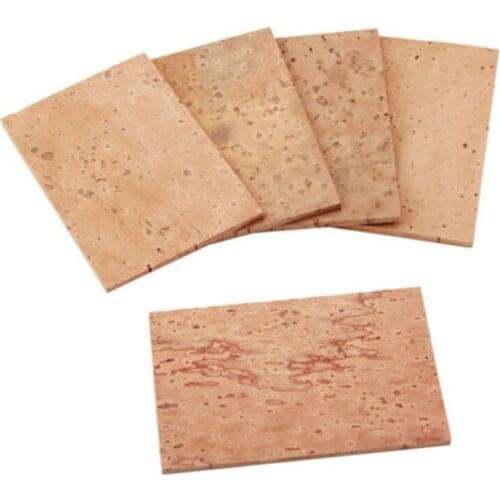 50 Pcs Universal Sax Neck Cork Natural Durable Wooden Alto Saxophone Neck Joint Cork Sheet for Alto/Soprano/Tenor Brass Parts