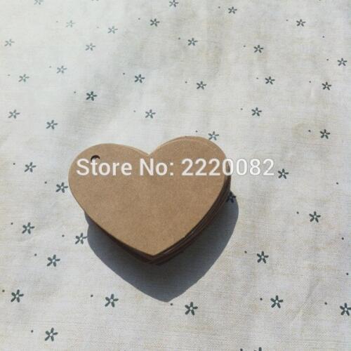 6.5x5 cm 350 gsm heart shape blank kraft paper hang tag/garment swing tag/DIY tags/gift card/matt paper tags