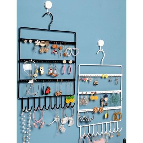 60% Dropshipping!!Display Rack Multi-layer Space-saving Wrought Iron Multipurpose Earrings Display Bracket for Home