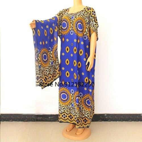 African Dresses for Women 2021 Summer African Women Cotton Plus Size Long Dress African Clothes