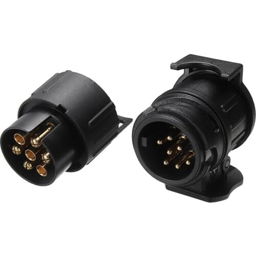 For Trailer Car Truck Caravan Accessories 1 Pair 13 To 7 Pin Trailer Adapter 7 to 13 pole Wiring Connector Socket Plug 12V