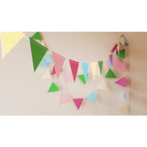 White light blue grey flag paper 10ft banners , Boys Birthday decoration, Party decor, Blue garland, Baby shower, Photo prop