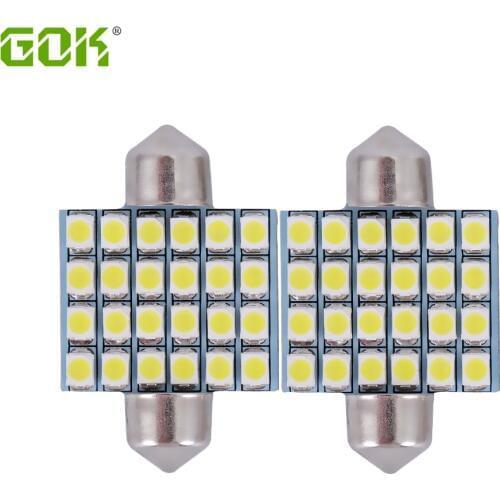 Free Shipping 10pcs/lot Car Auto Interior LED festoon 24smd led1210 3528 31mm/36mm /39mm / 41mm car led Dome Light Bulb 12v