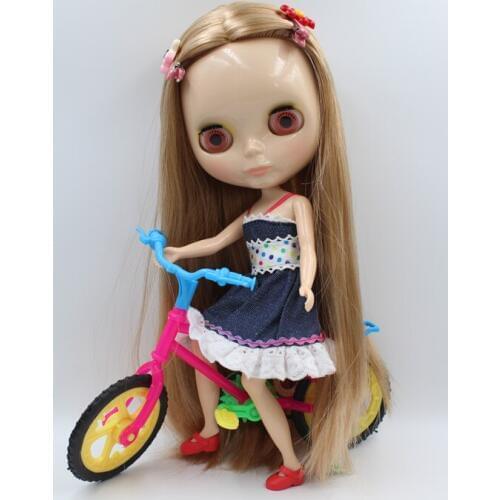 Free Shipping big discount RBL-280DIY Nude Blyth doll birthday gift for girl 4colour big eyes dolls with beautiful Hair cute toy