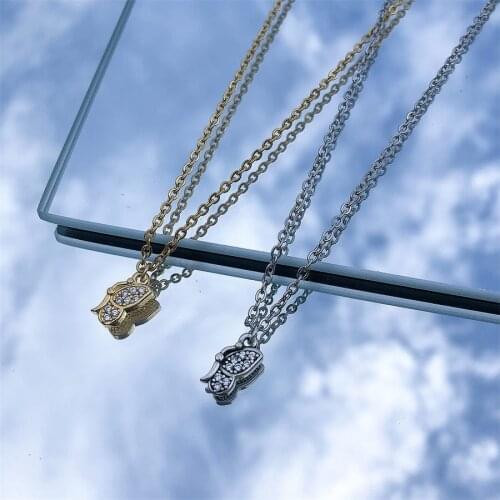 One Piece Necklace Personality Creative Inlaid Rhinestone Pendant Necklace Women Fashion Jewelry Gift