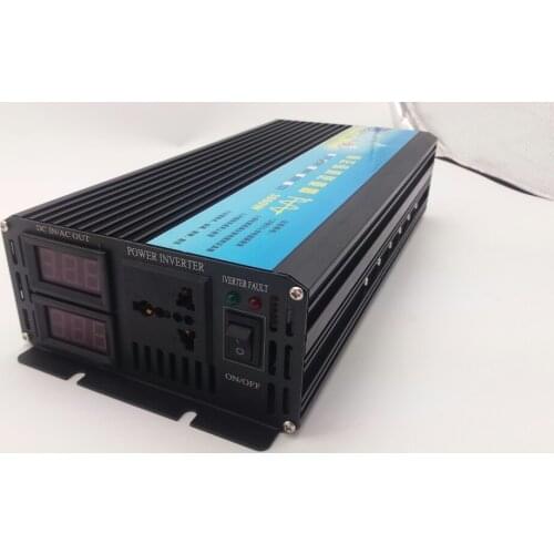 Digital display 2500w 12v 220V Dc to Ac power inverter pure sine wave peak power 5000w