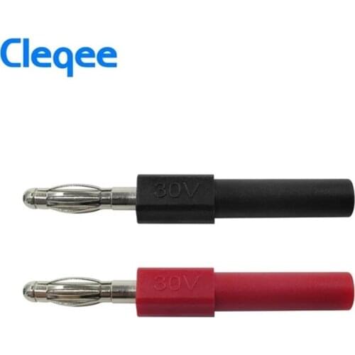 Cleqee P7021 2pcs 4mm Male to 2mm Female Banana Plug Jack For Speaker Test Probes Converter Connectors