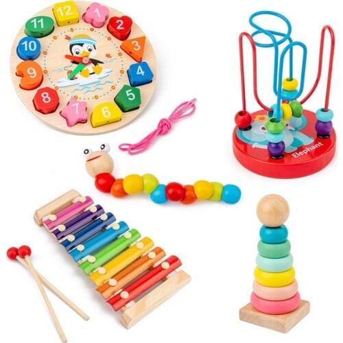 3D Wooden Puzzle Montessori Toys For Kids 2 5 Years Puzzle Game Educational Toy Magnetic Maze Montessori Educational Wooden Toys