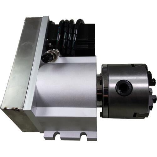 CNC machine parts A Axis Rotary Axis tailstock 4th Axis with 80mm 3 Jaws Chuck