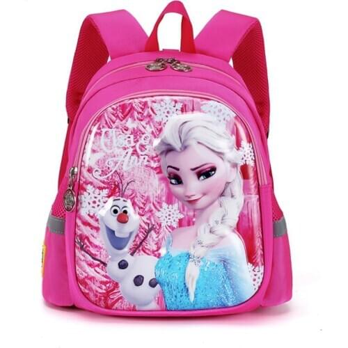 Disney new kindergarten school bag cartoon boys girls baby childrens backpack cute elsa anna child backpack girls bags